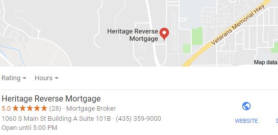 Reverse Mortgage Map of St George Utah